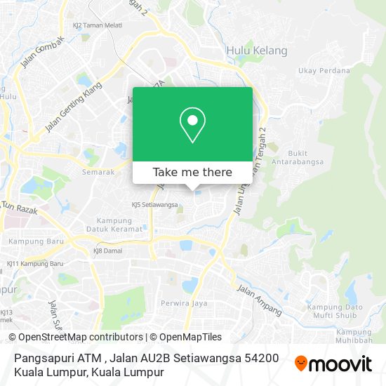 Peta Pangsapuri ATM , Jalan AU2B Setiawangsa 54200 Kuala Lumpur