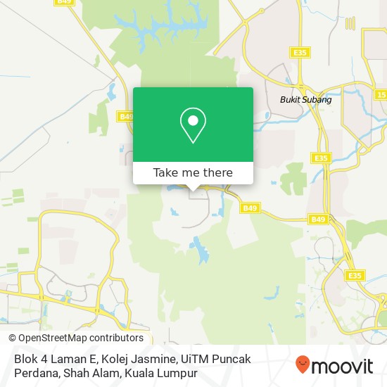 如何坐公交去shah Alam的blok 4 Laman E Kolej Jasmine Uitm Puncak Perdana Shah Alam Moovit