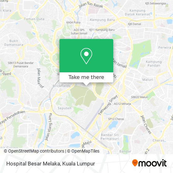 Hospital Besar Melaka map