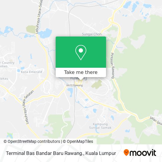 Peta Terminal Bas Bandar Baru Rawang.