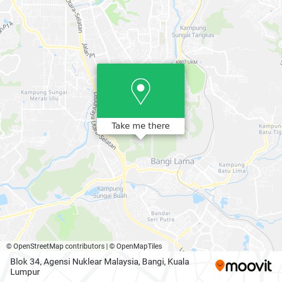 Peta Blok 34, Agensi Nuklear Malaysia, Bangi
