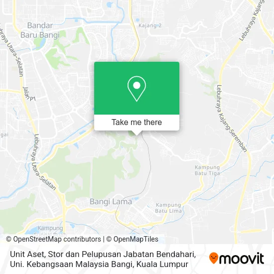 Unit Aset, Stor dan Pelupusan Jabatan Bendahari, Uni. Kebangsaan Malaysia Bangi map