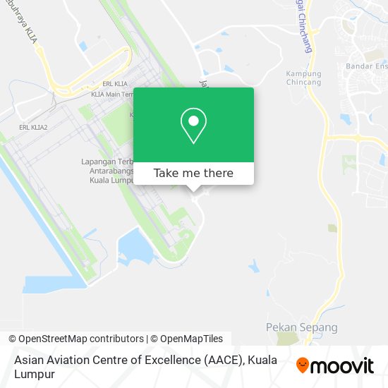 Asian Aviation Centre of Excellence (AACE) map