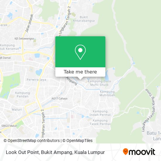 Peta Look Out Point, Bukit Ampang