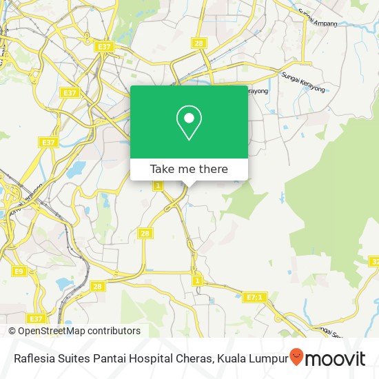Peta Raflesia Suites Pantai Hospital Cheras