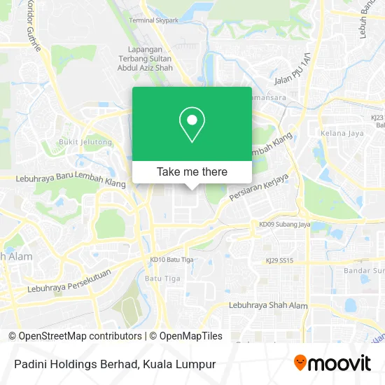 Padini Holdings Berhad map