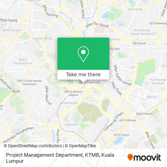 Project Management Department, KTMB map