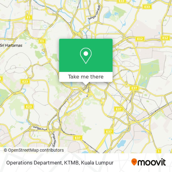 Operations Department, KTMB map