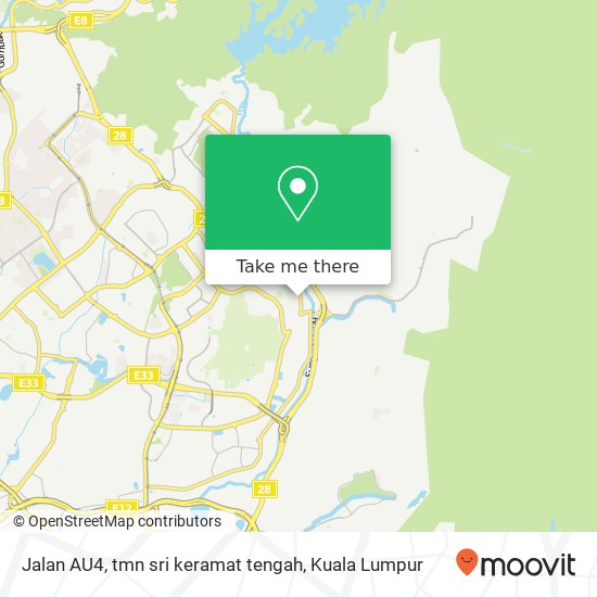 Jalan AU4, tmn sri keramat tengah map