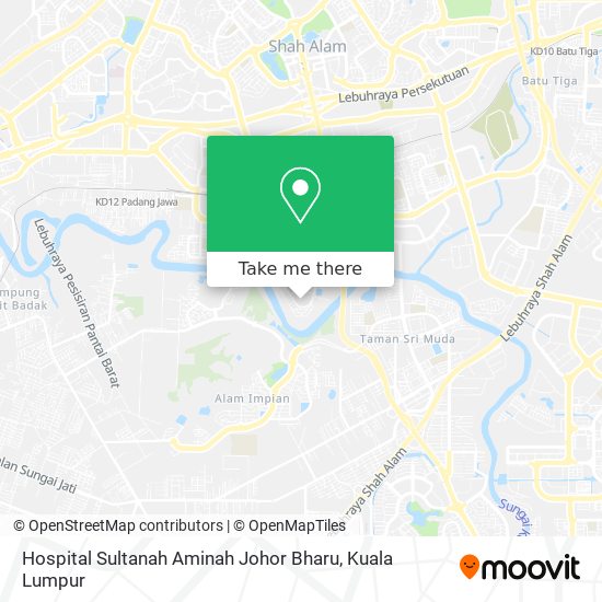 Hospital Sultanah Aminah Johor Bharu map