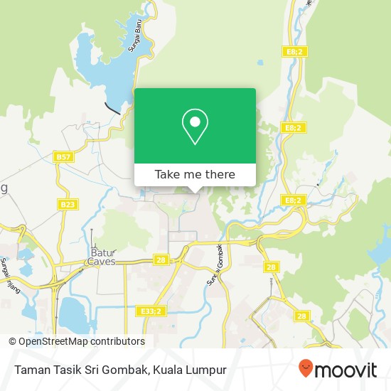 Peta Taman Tasik Sri Gombak