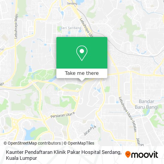 Kaunter Pendaftaran Klinik Pakar Hospital Serdang map