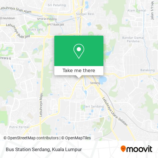 Bus Station Serdang map