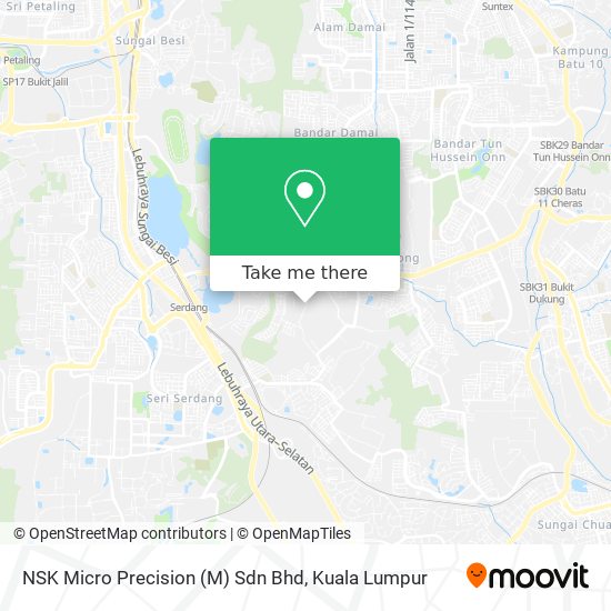 Peta NSK Micro Precision (M) Sdn Bhd