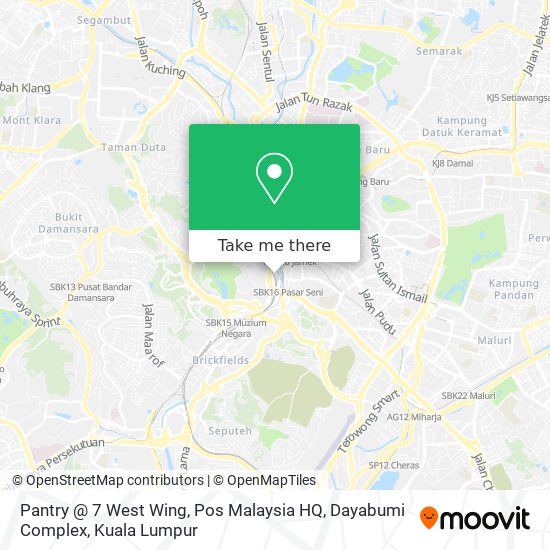 Pantry @ 7 West Wing, Pos Malaysia HQ, Dayabumi Complex map