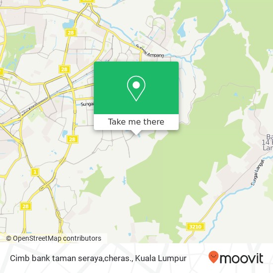 Cimb bank taman seraya,cheras. map