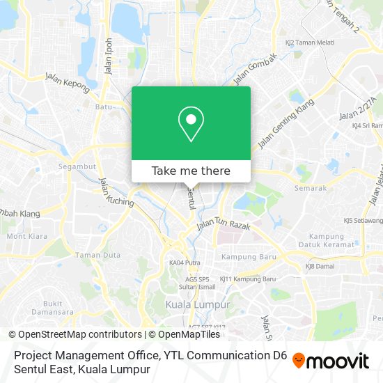 Project Management Office, YTL Communication D6 Sentul East map