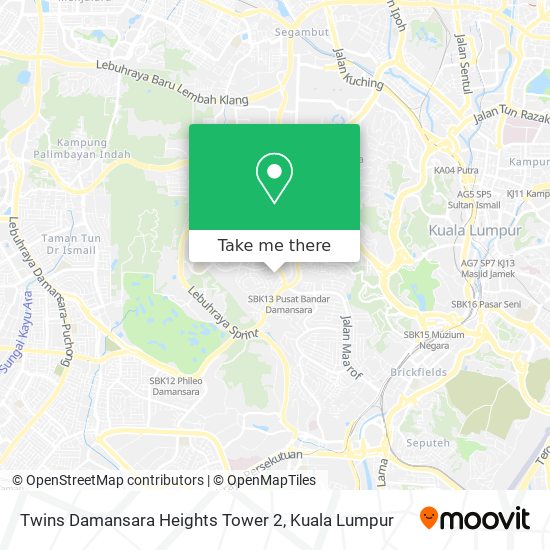 Twins Damansara Heights Tower 2 map