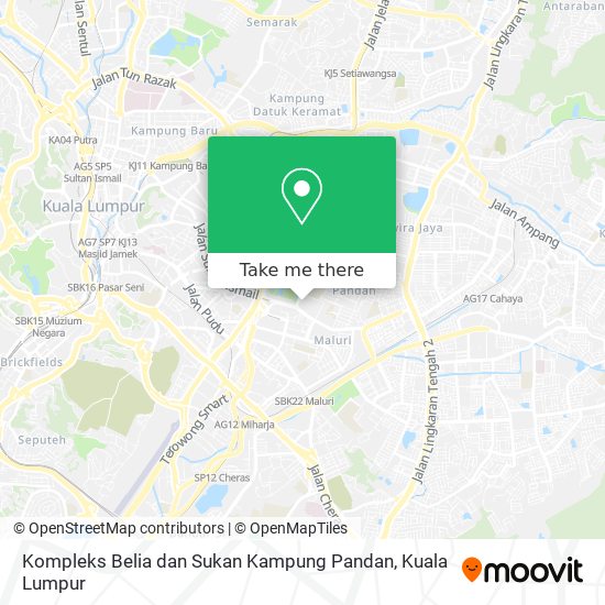 Kompleks Belia dan Sukan Kampung Pandan map