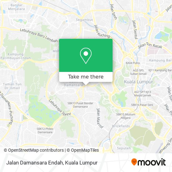 Peta Jalan Damansara Endah