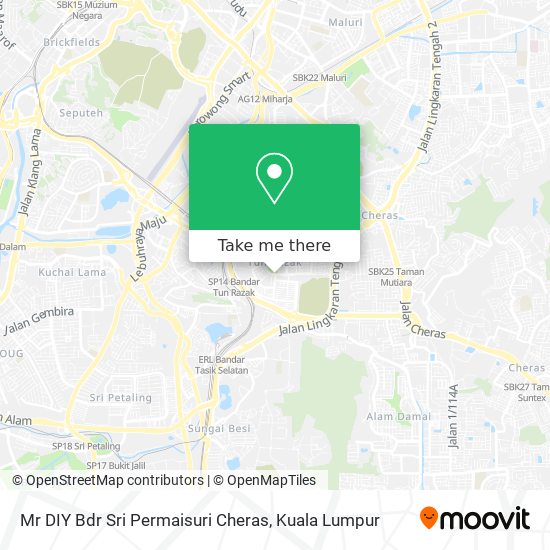 Mr DIY Bdr Sri Permaisuri Cheras map