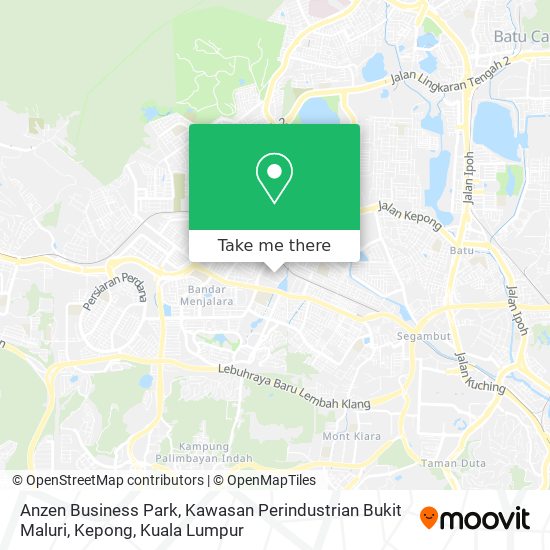 Peta Anzen Business Park, Kawasan Perindustrian Bukit Maluri, Kepong