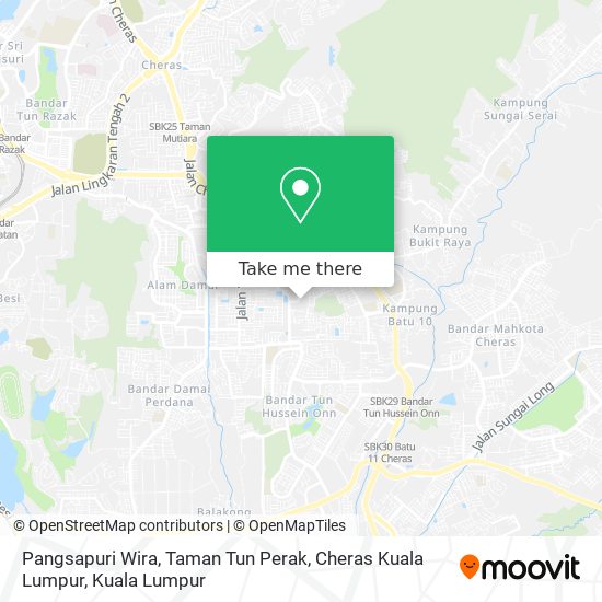 Peta Pangsapuri Wira, Taman Tun Perak, Cheras Kuala Lumpur