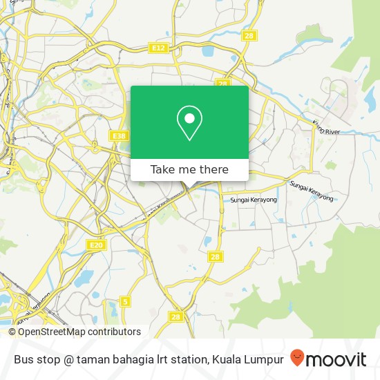 Bus stop @ taman bahagia lrt station map