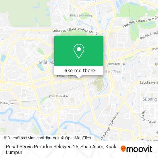 Pusat Servis Perodua Seksyen 15, Shah Alam map