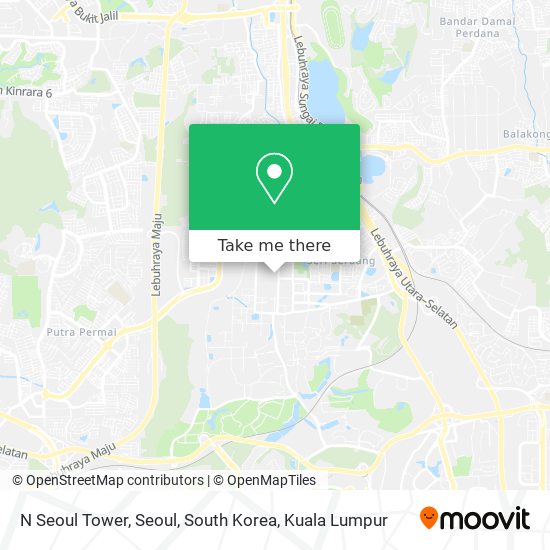 N Seoul Tower, Seoul, South Korea map