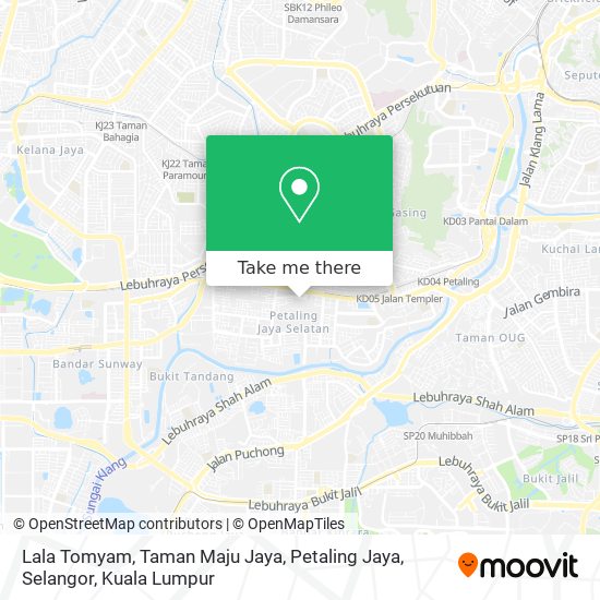 Lala Tomyam, Taman Maju Jaya, Petaling Jaya, Selangor map
