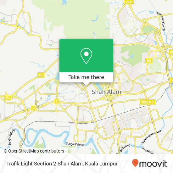 Peta Trafik Light Section 2 Shah Alam