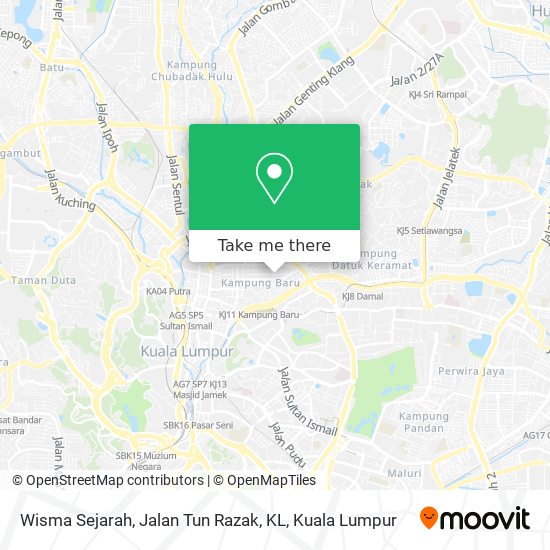 Wisma Sejarah, Jalan Tun Razak, KL map
