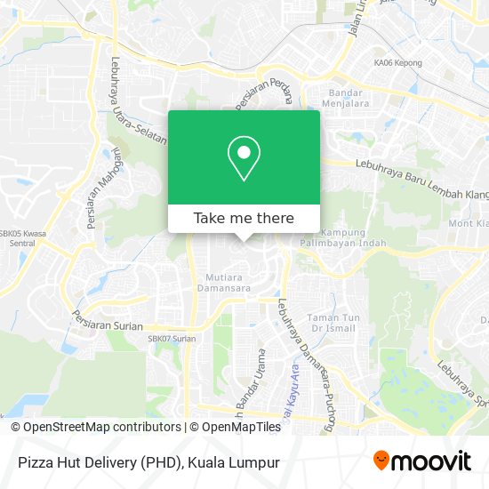 Pizza Hut Delivery (PHD) map