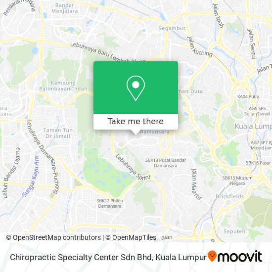 Chiropractic Specialty Center Sdn Bhd map