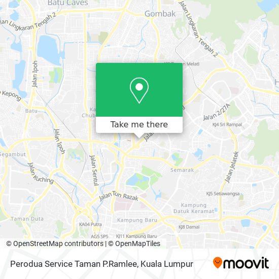 Peta Perodua Service Taman P.Ramlee