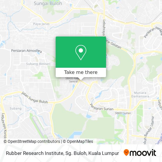 Rubber Research Institute, Sg. Buloh map
