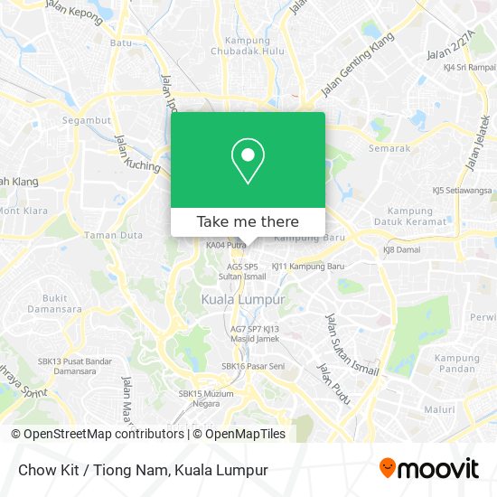 Chow Kit / Tiong Nam map