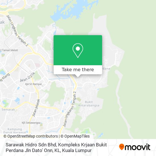 Sarawak Hidro Sdn Bhd, Kompleks Krjaan  Bukit Perdana Jln Dato' Onn, KL map