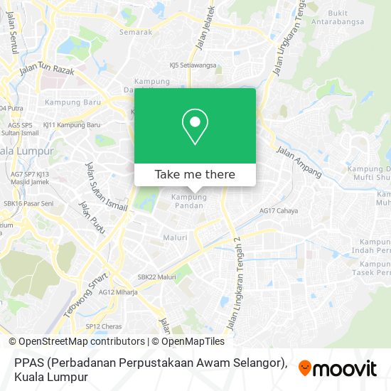 PPAS (Perbadanan Perpustakaan Awam Selangor) map