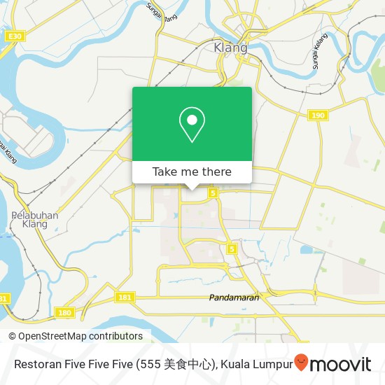 Restoran Five Five Five (555 美食中心) map