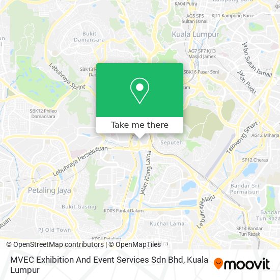 Peta MVEC Exhibition And Event Services Sdn Bhd