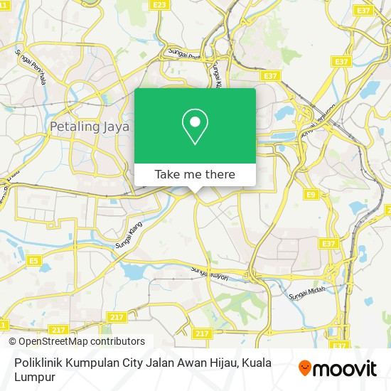 Poliklinik Kumpulan City Jalan Awan Hijau map