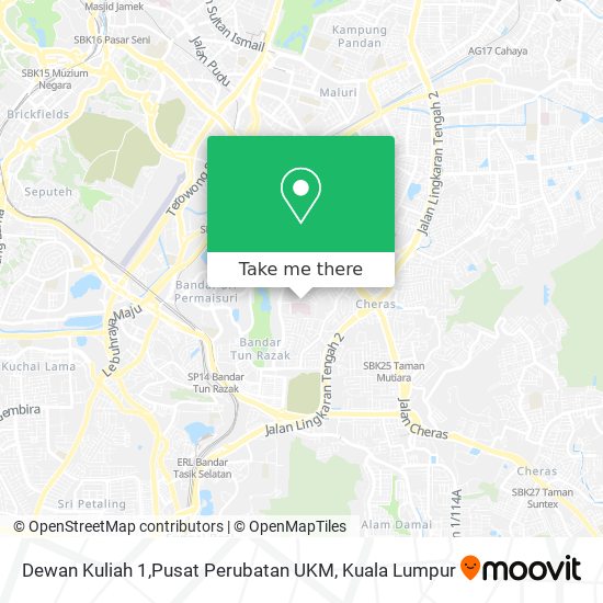 Dewan Kuliah 1,Pusat Perubatan UKM map