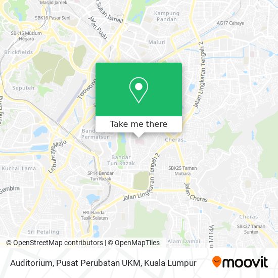 Auditorium, Pusat Perubatan UKM map