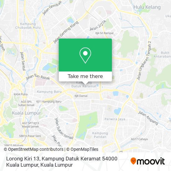 Peta Lorong Kiri 13, Kampung Datuk Keramat 54000 Kuala Lumpur