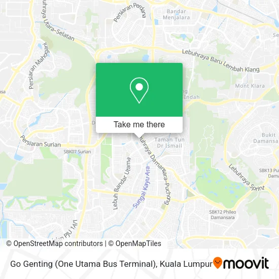 Go Genting (One Utama Bus Terminal) map