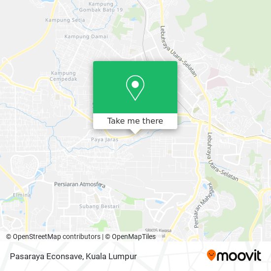 Pasaraya Econsave map