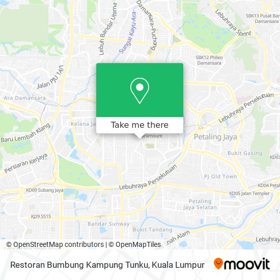 Restoran Bumbung Kampung Tunku map