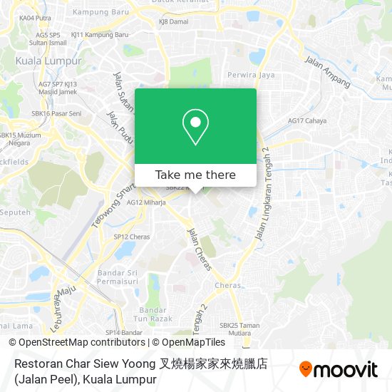 Peta Restoran Char Siew Yoong 叉燒楊家家來燒臘店 (Jalan Peel)